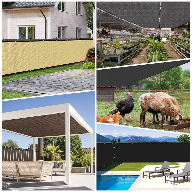 6'x10'Artpuch Custom High Density Pergola Cover Shade with Grommets Shade, 18.11" H x 13.78" W x 21.65" D, Black
