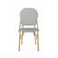 Chaises d'extérieur pour 2 personnes, gris et aspect, aluminium, style français, meubles de jardin et gris, avec rouille