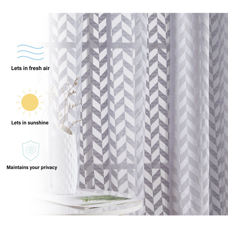 Semi Sheer Liner Pair, Silver Gray, 54" W X 63" L