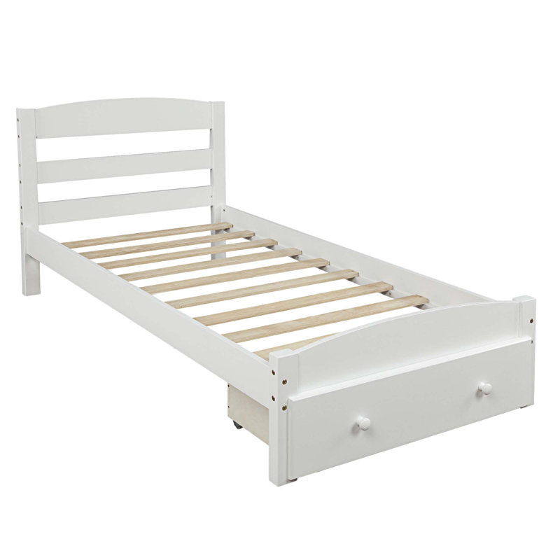 Lit avec rangement, Blanc