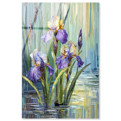 Monica Kapur -Iris by the Glassy Water Acrylic Print Kitchen Wall Decor by