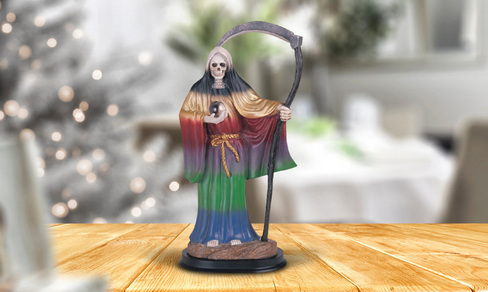 Ebros Gift 7.5" H Red Tunic Robe Holy Death Bone Mother - View #11