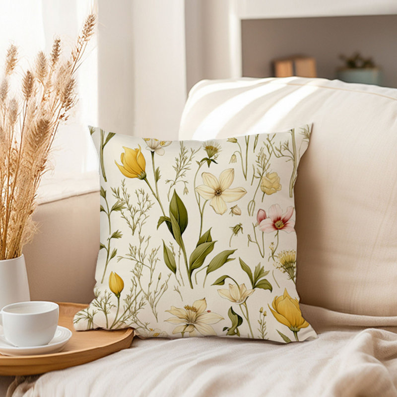 Animals William Morris Birds Damask Pattern I Cottage, 18" H x 18" W, Botanical Wildflower Dreams XIII
