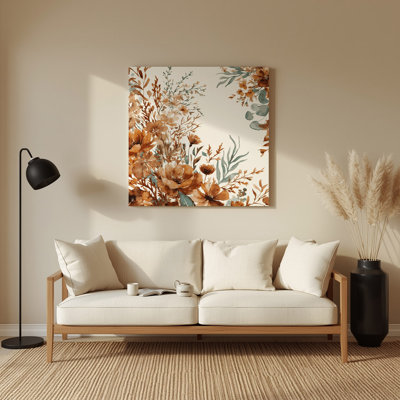 Watercolor Floral 60 White Metal Wall Art