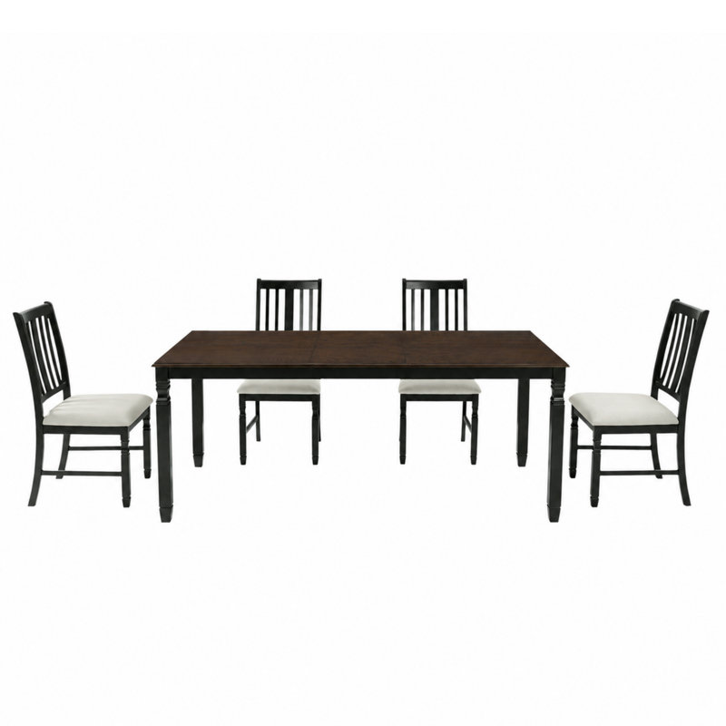 Table de salle à manger extensible Timberline, Espresso et noir, 5