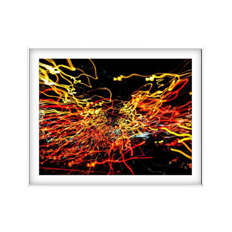 E=Mc2 Print by Francis Augustine, 48" H x 72" W x 0.8" D, White, White Framed Paper