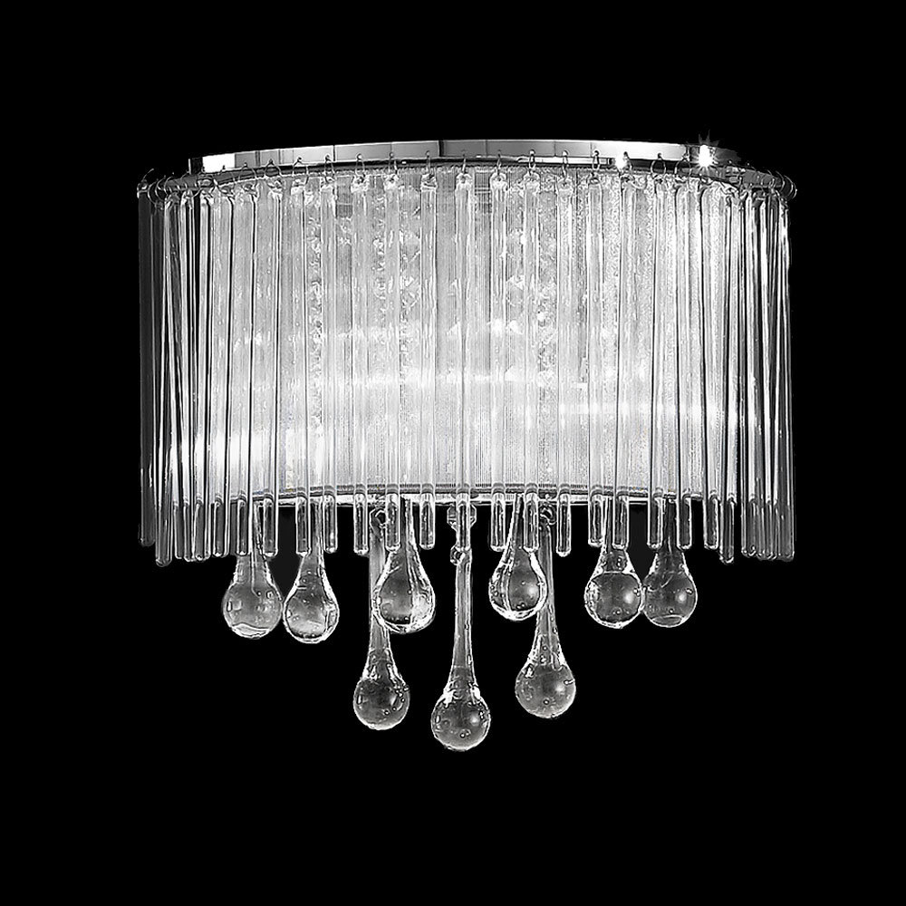 Glass Flush Mounted Sconce
