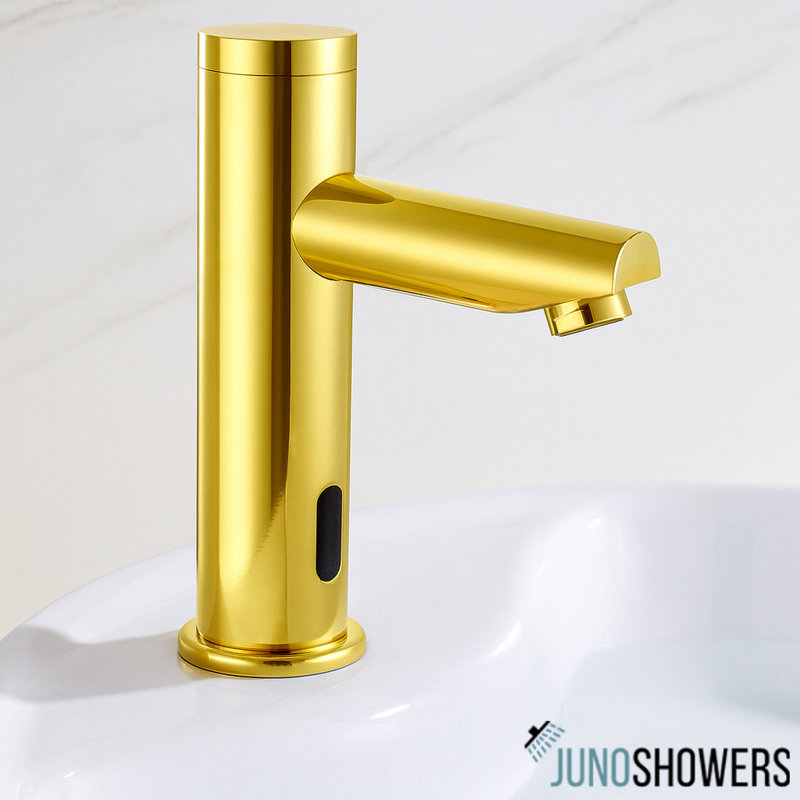 Wall-Mounted Shower System with Thermostatic Valve and Handheld Spray, Gold