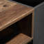 Table basse à grain de bois avec un tiroir sans poignée, double espace de rangement, compartiments de rangement des deux côtés, table de salon, anthracite
