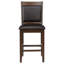 Chaise de comptoir rembourrée en noyer Dewey (sans la table)