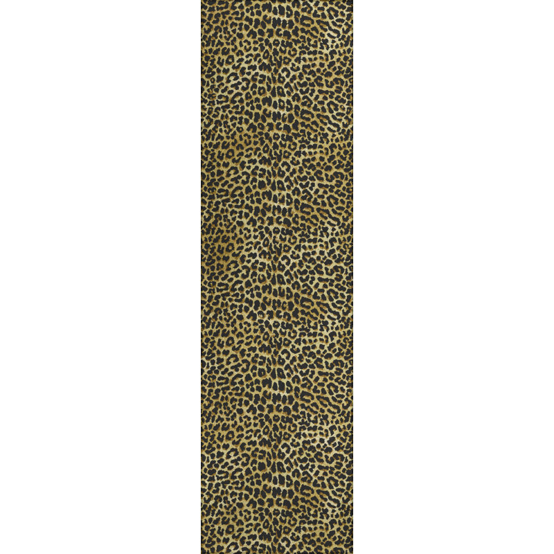 Tapis brun tissé à la machine Preciliano, Tapis de couloir 2 pi 3 po x 7 pi 6 po