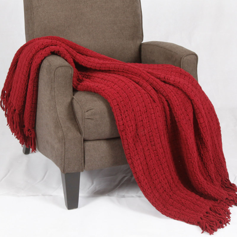Throw Blanket, Burgundy, 127cm x 152.4cm