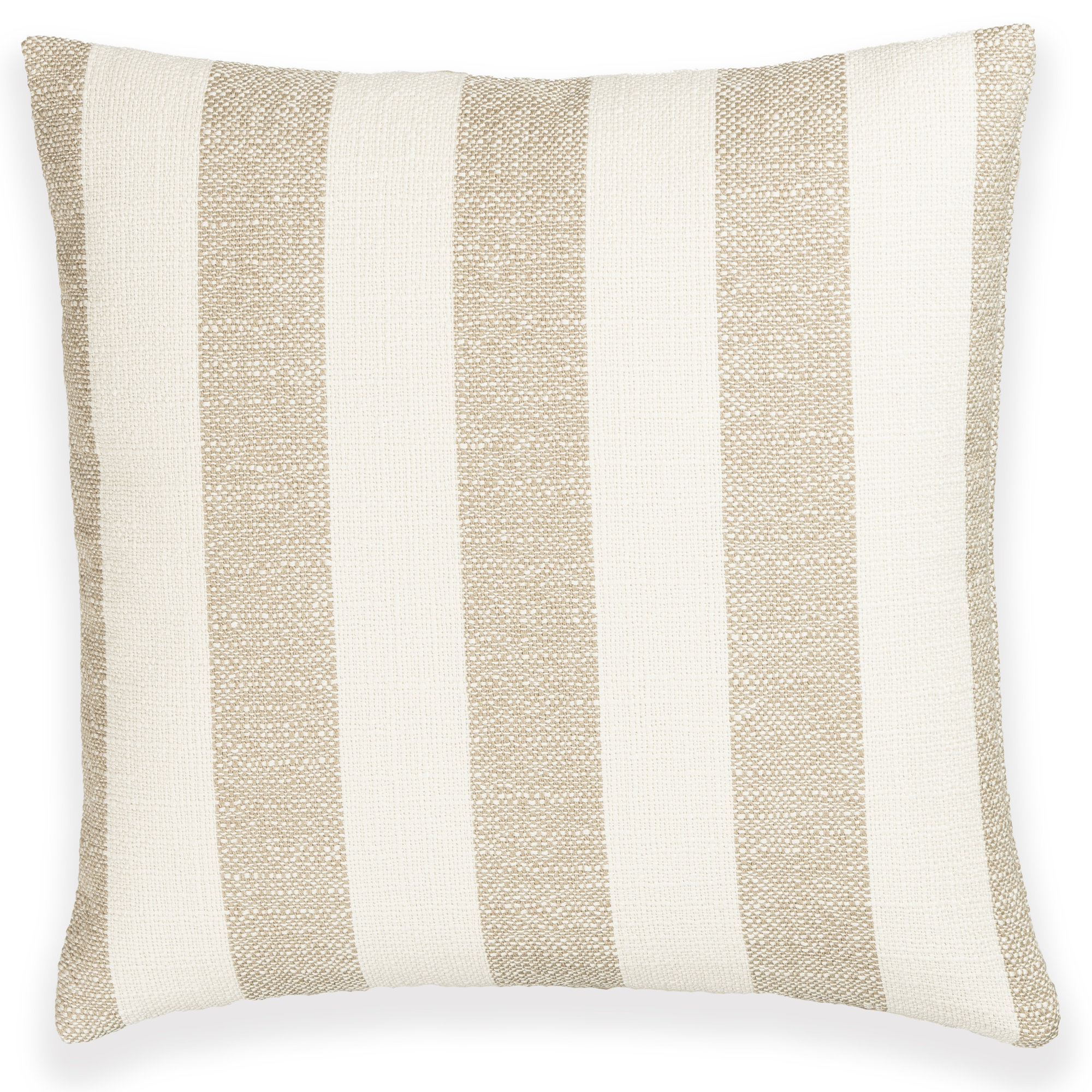 Birch Lane Harding Throw Pillow Throw, Brown Striped, Feather, Square 20"