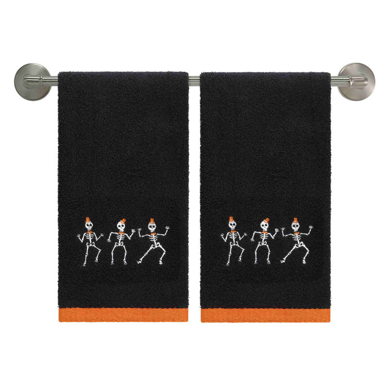  Skeletons Halloween 2-Pack Hand Towels