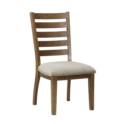 Traditional Style Side Chairs Set Of 2Pc Wooden Frame Ladder Back Design Dining Room Furniture