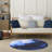 Zoomie Armita Machine Washable  5' x Round Blue Indoor Rug