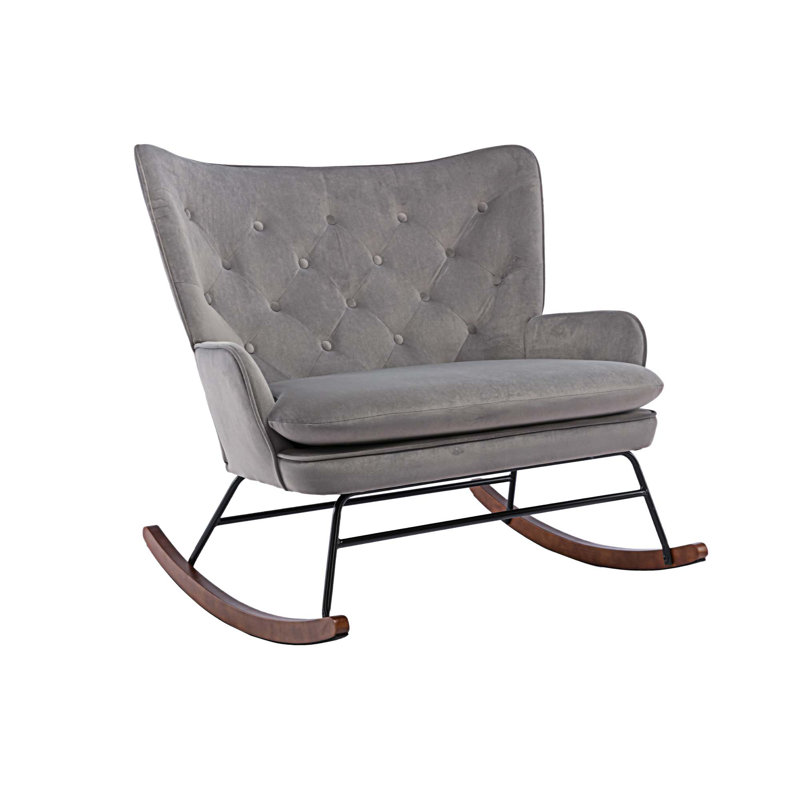 Koekoek Solid Wood Rocking Chair, Gray