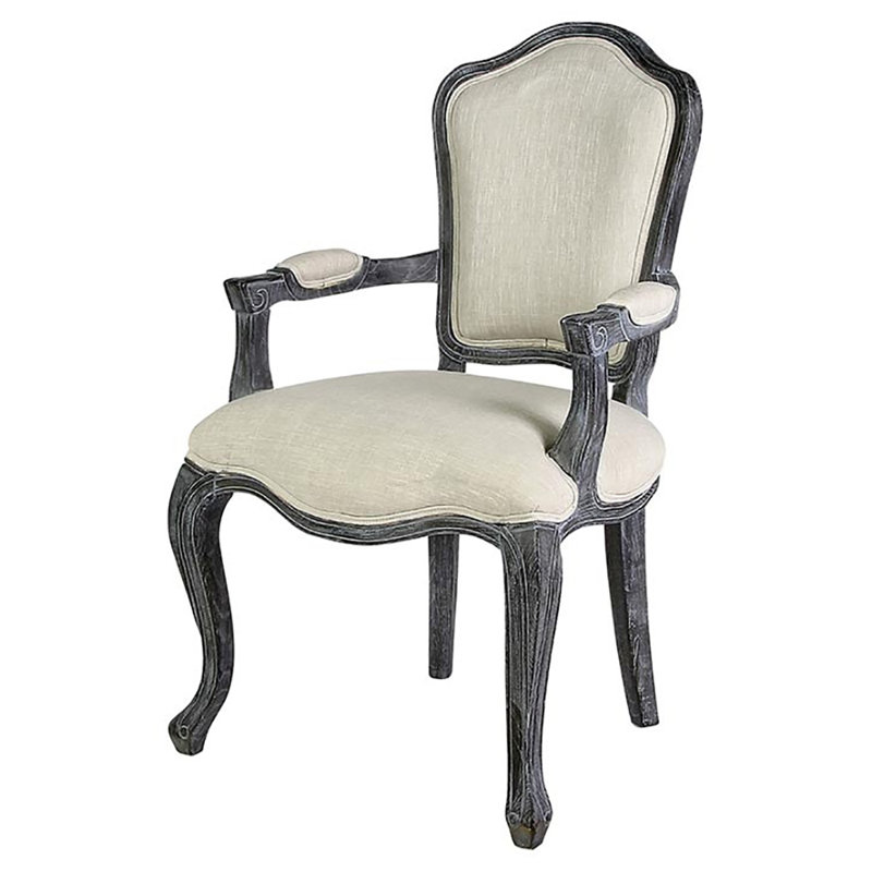 Dijon Fabric Arm Chair in Ivory