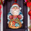 Décoration murale suspendue en bois cadeau de père Noël