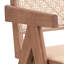 Chaise d'appoint naturelle avec base en bois stable pour les espaces de vie