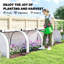 Outsunny PE Tunnel Greenhouse with Steel Frame White-1252770660