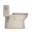 TOTO Redington One-Piece Elongated 1.28 GPF WASHLET+ and Auto Flush Ready Universal Height Toilet with CEFIONTECT and SS124 SoftClose Seat, Bone - MS672124CEFG#03-1306761238-1306761240