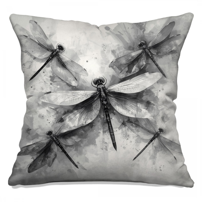 Coussins décoratifs noirs et blancs, 18 x 18 pouces