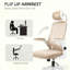 Chaise de bureau ergonomique avec accoudoirs rabattables-663533938-663534220