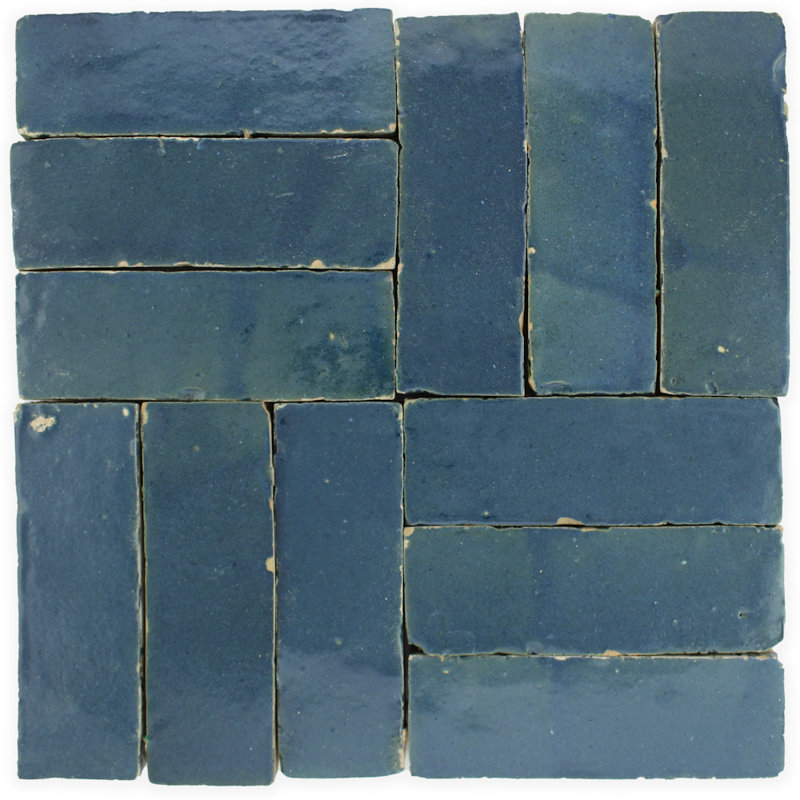 Carreau de mur marocain 5-1 / 2 "x 1-3 / 4" Moroccan Bejmat, Bord d'océan