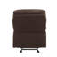 Fauteuil inclinable et oscillant en microfibre chocolat