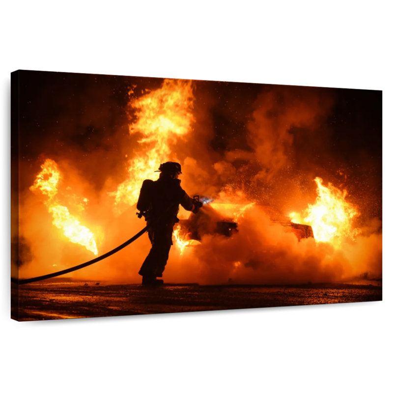 Lelar Fireman, 24" H x 36" W