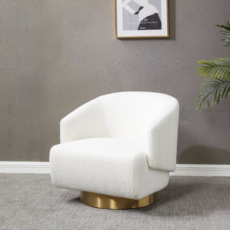 Polyanna 33.5" W Swivel Barrel Chair