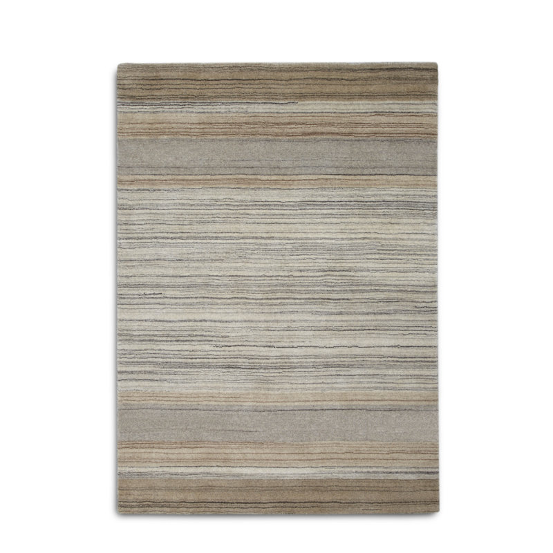 Simple Striped Wool Area Rug, Rectangle 150 x 240cm