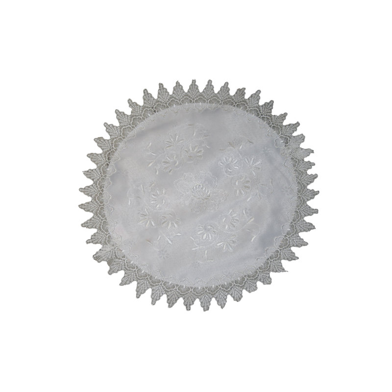 Récapitulatif de dentelle 18 po lavable Shanelle, Blanc