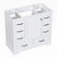 Base de meuble-lavabo simple 35,5 po seulement en bleu