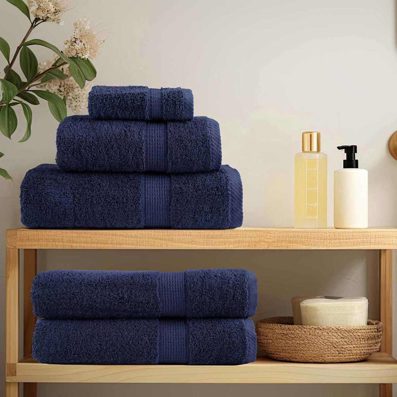 Washcloths Cotton, Navy Blue