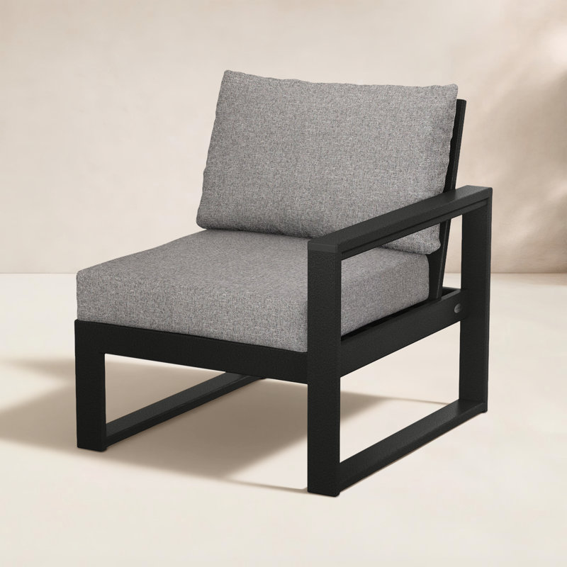 Méridienne d'extérieur POLYWOOD, Revolution® gris, Noir