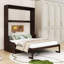 Grand lit escamotable en bois avec chaise-118013453