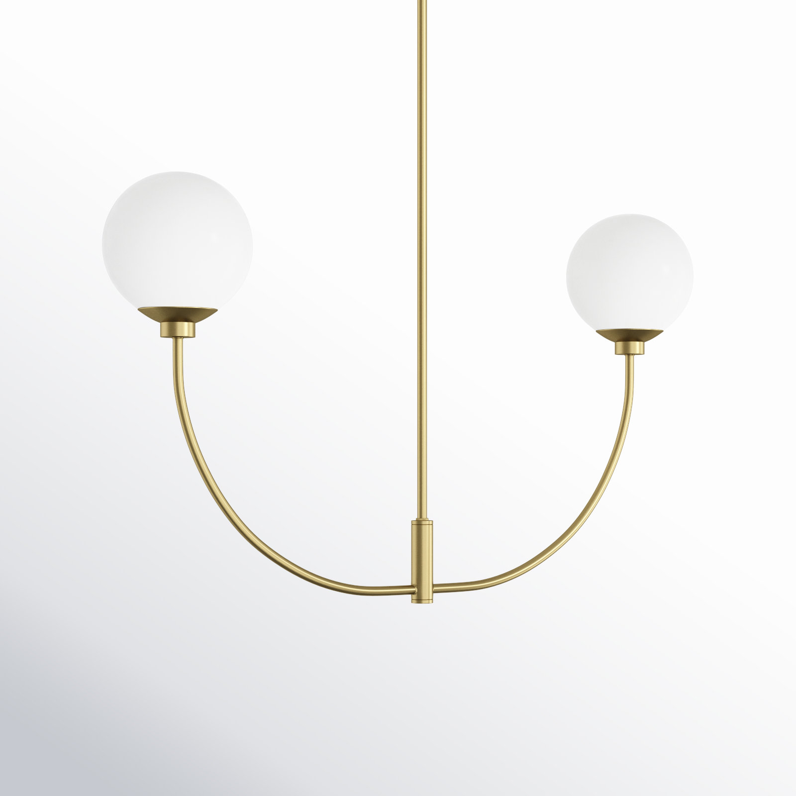 Kyle 2 - Light Metal Chandelier, Brass, 21" H x 36" W x 7" D