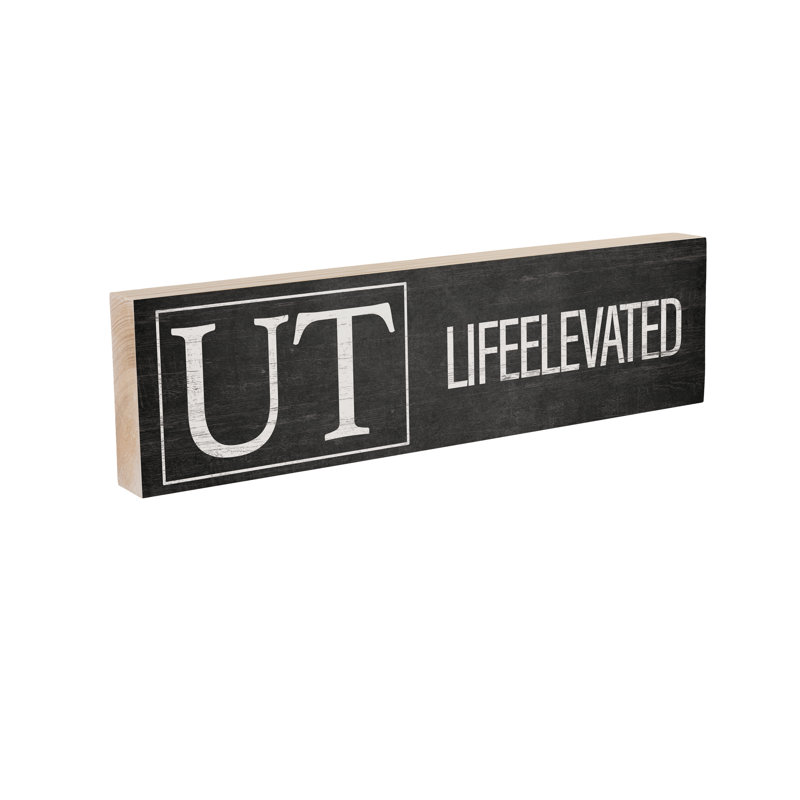 State Wooden Mantle Sign Utah 18x5"
