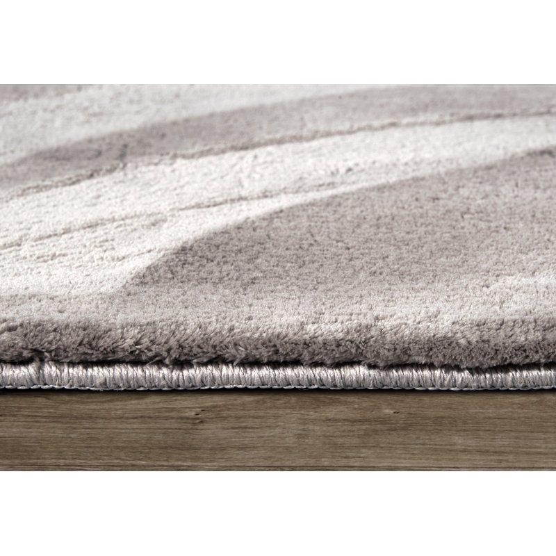 , Light grey Leon high pile rug, Rectangular 200 x 290cm
