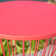 Powder-Coated Iron Side Table with Hourglass Shape & Open Cage Design