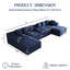 Canapé modulaire de 5 pièces sans assemblage avec chaises, console et porte-gobelet-2026485524