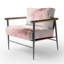 Chaise d'appoint rembourrée rose délicate Marble IV-369701887