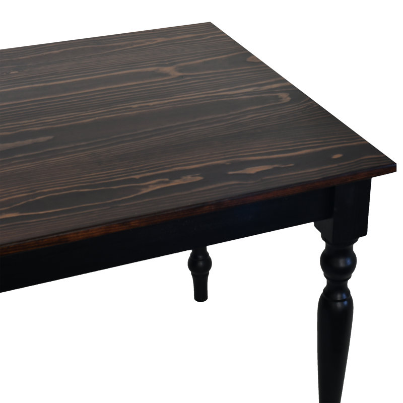 Table de salle à manger Auberta, Acajou rouge, Noir, L 48 po x l 34 po
