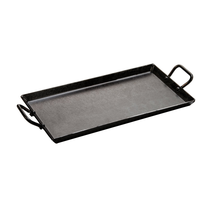 Lodge 18" Black Carbon Steel Outdoor Griddle with Handles