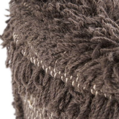 Rectangle Upholstered Wool Ottoman