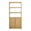 Open Plan Solid Wood Etagere Bookcase-2099285252