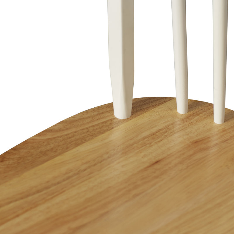 Bella Solid Wood Side Chair, Cream/Natural