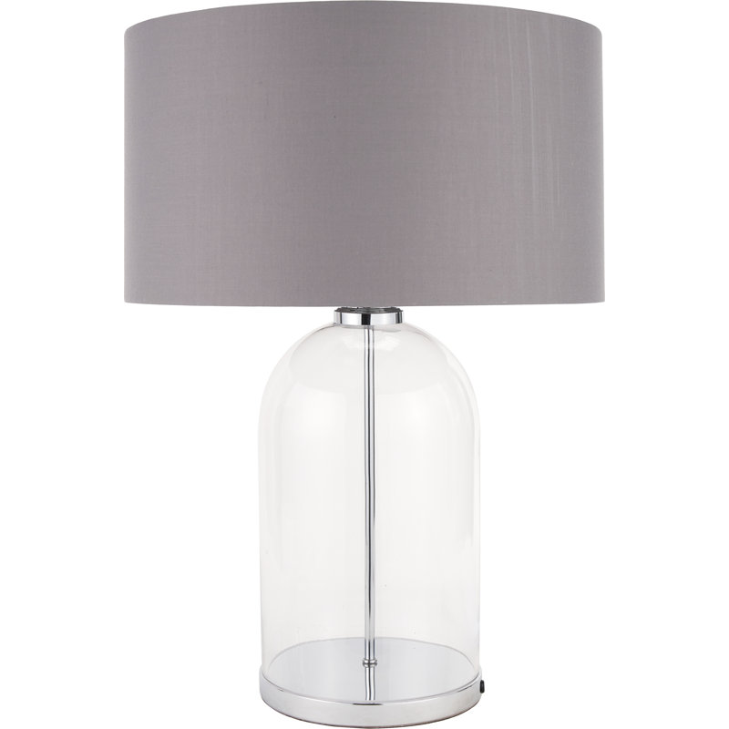 Cloche 60 Gold/Clear and Silver/Clear single with USB and Outlet, Grey, Silver/Clear